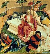 Hans Multscher The Resurrection; The Wings of the Wurzach Altar oil painting
